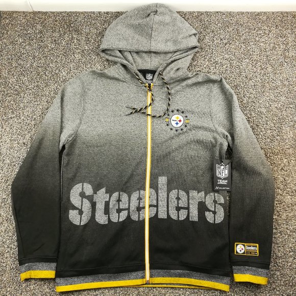 NWT Pittsburgh Steelers Hoodie Sweatshirt NFL 1st Collection Gradient Mens Large - Picture 1 of 9